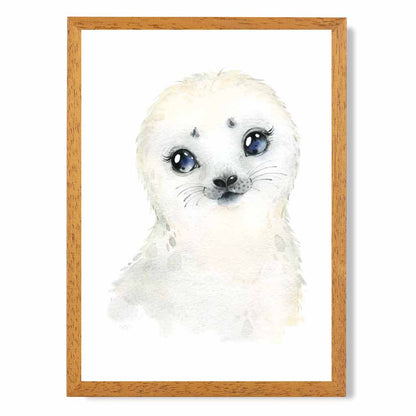 Cute Baby Seal Nursery Art Print | Wall Art Plaza UK