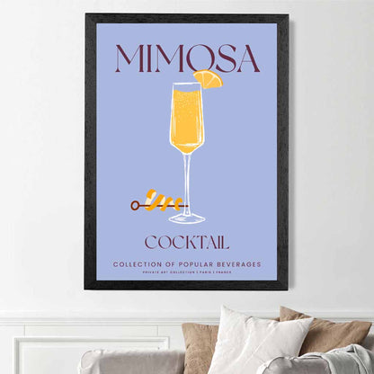 Mimosa Purple, Colourful Cocktail Art Print | Wall Art Plaza UK