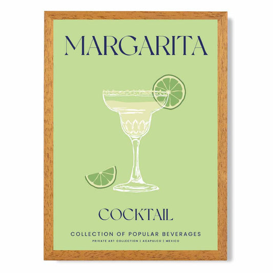 Margarita Green, Colourful Cocktail Art Poster | Wall Art Plaza UK