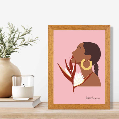 Modern Illustration Pink, Colourful Paradise Girl Art Poster | Wall Art Plaza UK