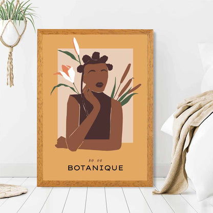 Boho Art Yellow,  Botanique Fashion Art Print | Wall Art Plaza UK