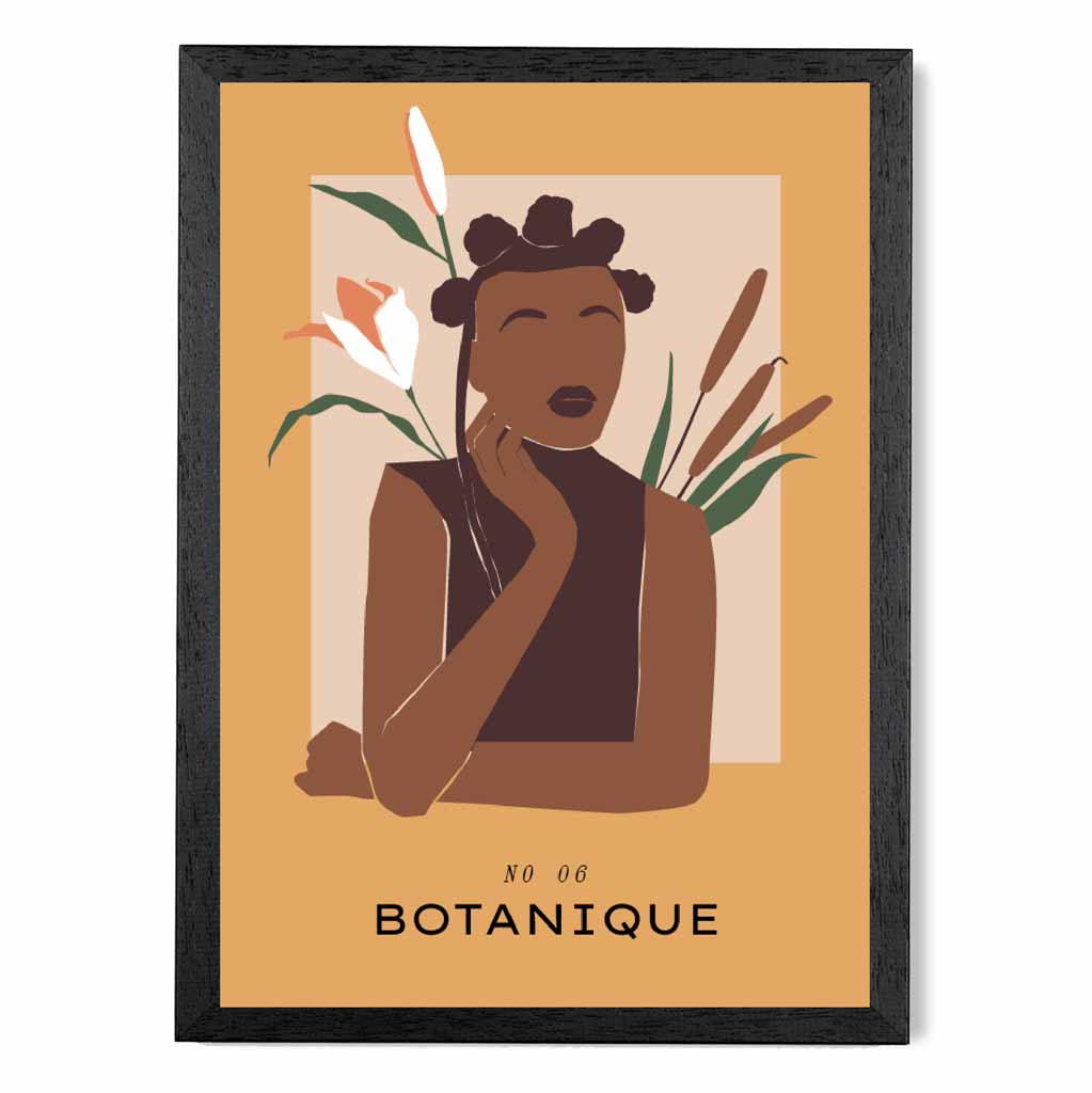 Boho Art Yellow,  Botanique Fashion Art Print | Wall Art Plaza UK