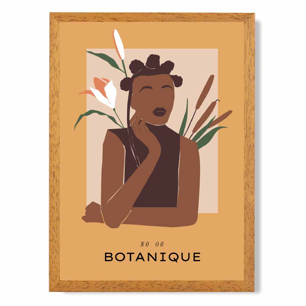 Boho Art Yellow,  Botanique Fashion Art Print | Wall Art Plaza UK