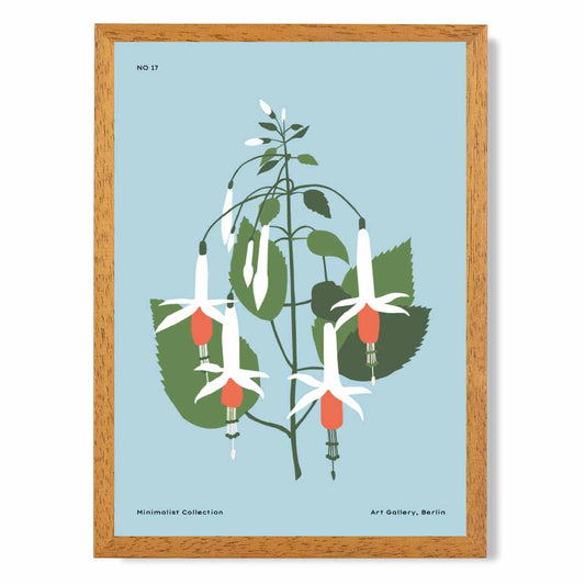 Berlin Floral Blue, Green Flower Exhibition Art Print | Wall Art Plaza UK