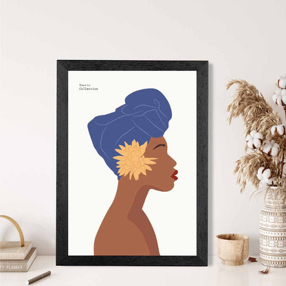 Modern Art Blue, Colourful Tropical Beauty Art Print | Wall Art Plaza UK