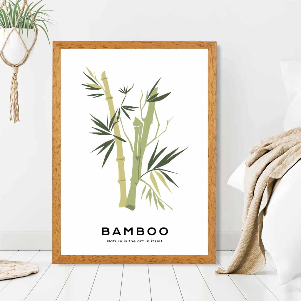 Minimal Green,  Bamboo Nature Art Poster | Wall Art Plaza UK