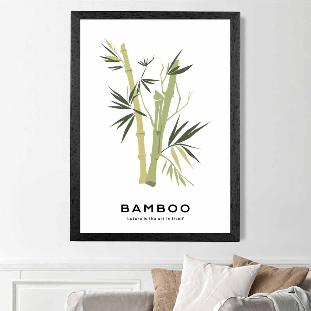 Minimal Green,  Bamboo Nature Art Poster | Wall Art Plaza UK