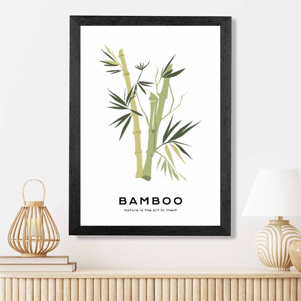 Minimal Green,  Bamboo Nature Art Poster | Wall Art Plaza UK