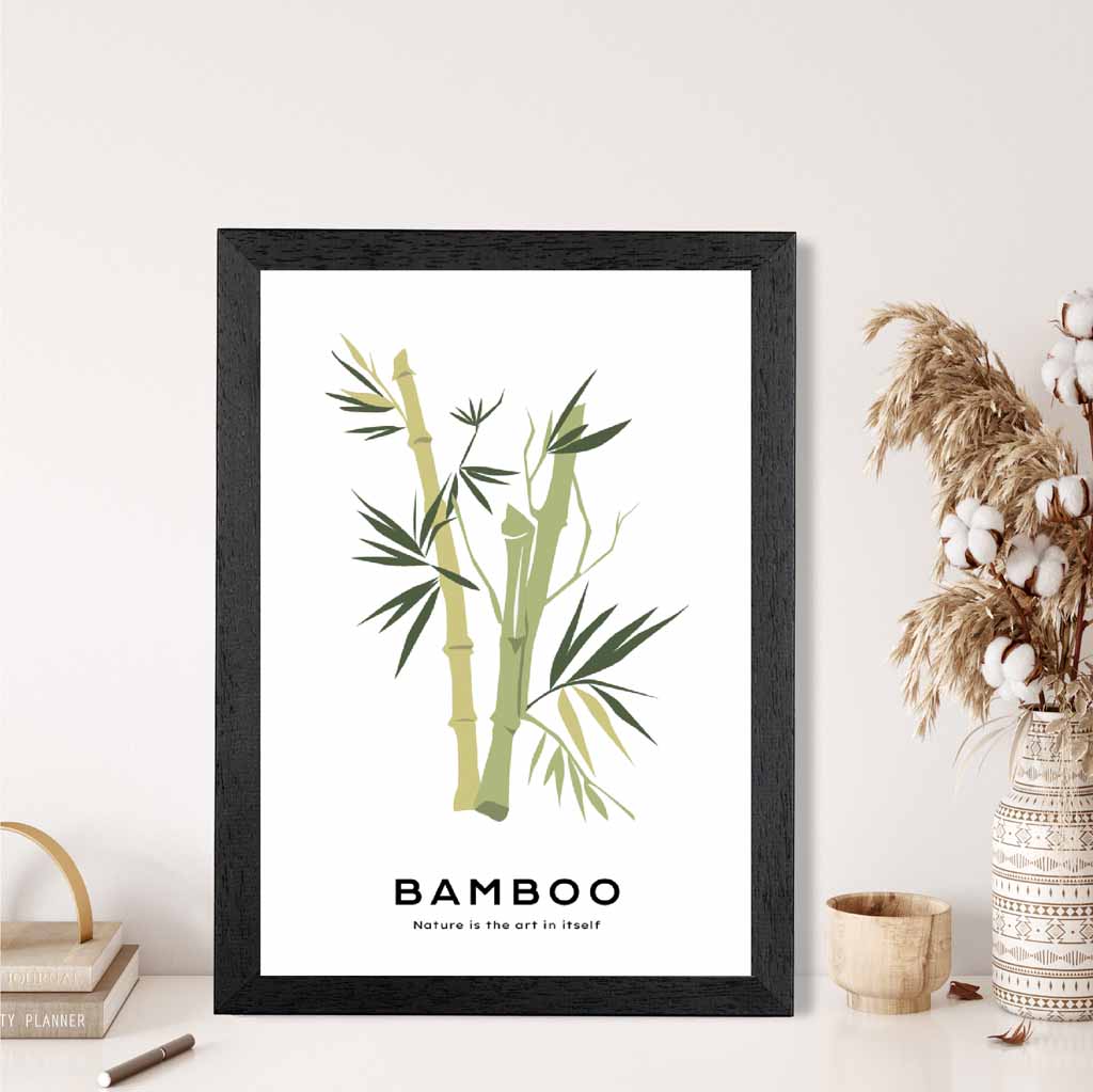 Minimal Green,  Bamboo Nature Art Poster | Wall Art Plaza UK