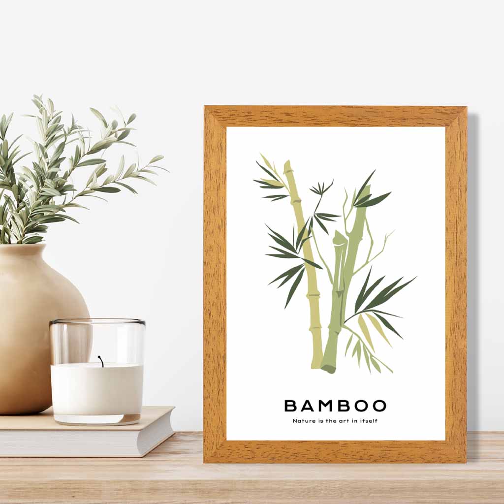 Minimal Green,  Bamboo Nature Art Poster | Wall Art Plaza UK