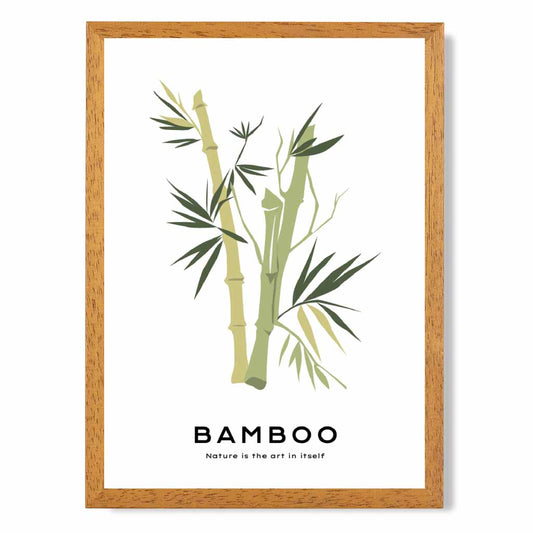 Minimal Green,  Bamboo Nature Art Poster | Wall Art Plaza UK