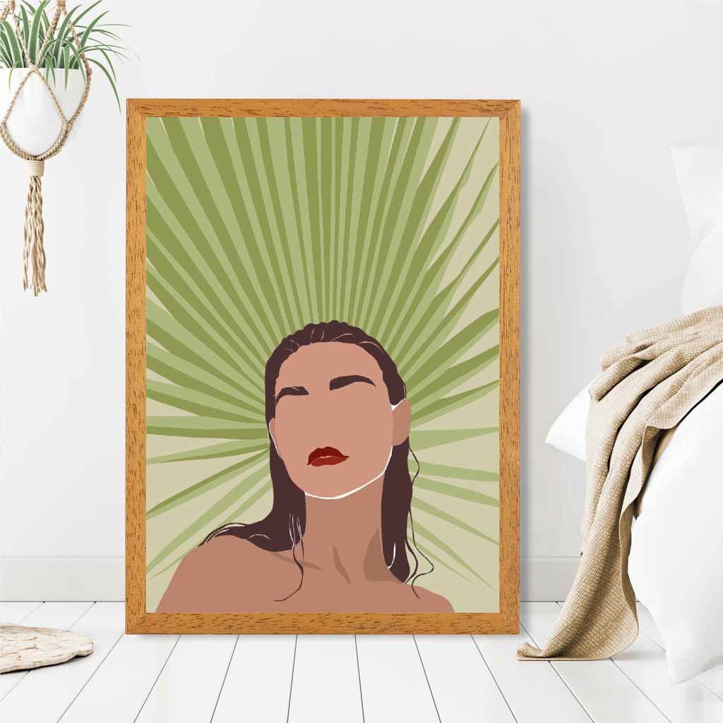 Modern Art Green,  Tropical Holiday Art Poster | Wall Art Plaza UK