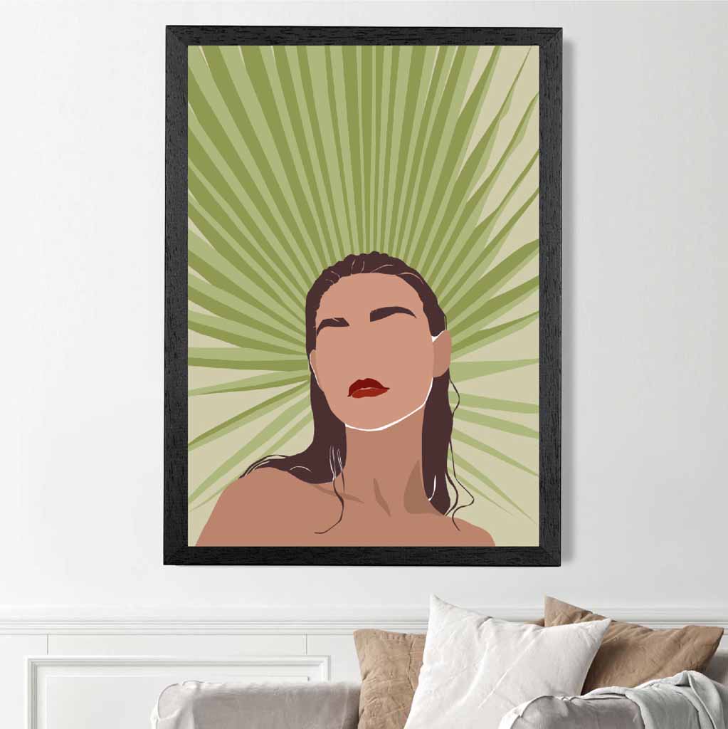 Modern Art Green,  Tropical Holiday Art Poster | Wall Art Plaza UK