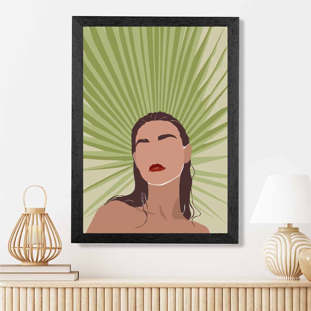 Modern Art Green,  Tropical Holiday Art Poster | Wall Art Plaza UK