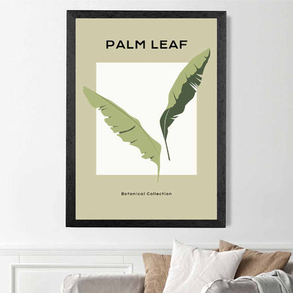 Minimal Tropical Green,  Palm Leaf Art Print | Wall Art Plaza UK