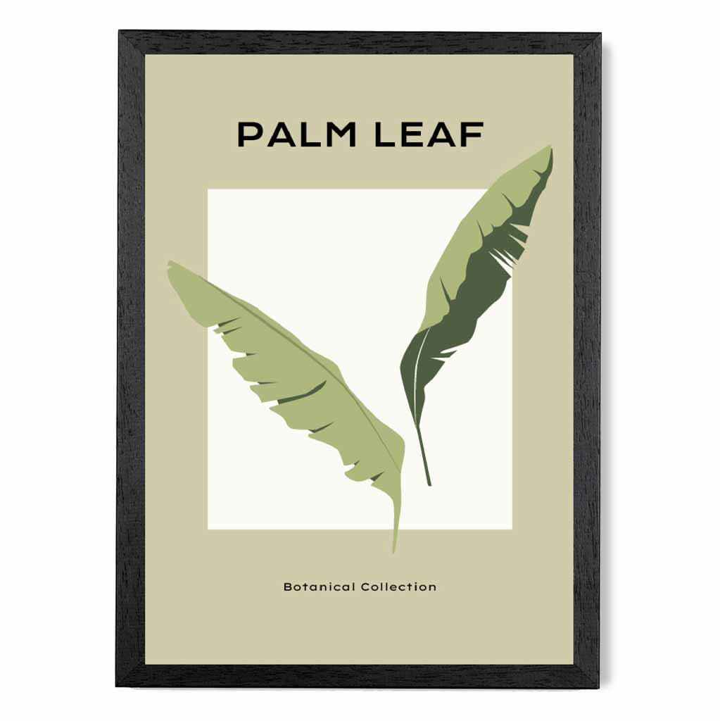 Minimal Tropical Green,  Palm Leaf Art Print | Wall Art Plaza UK