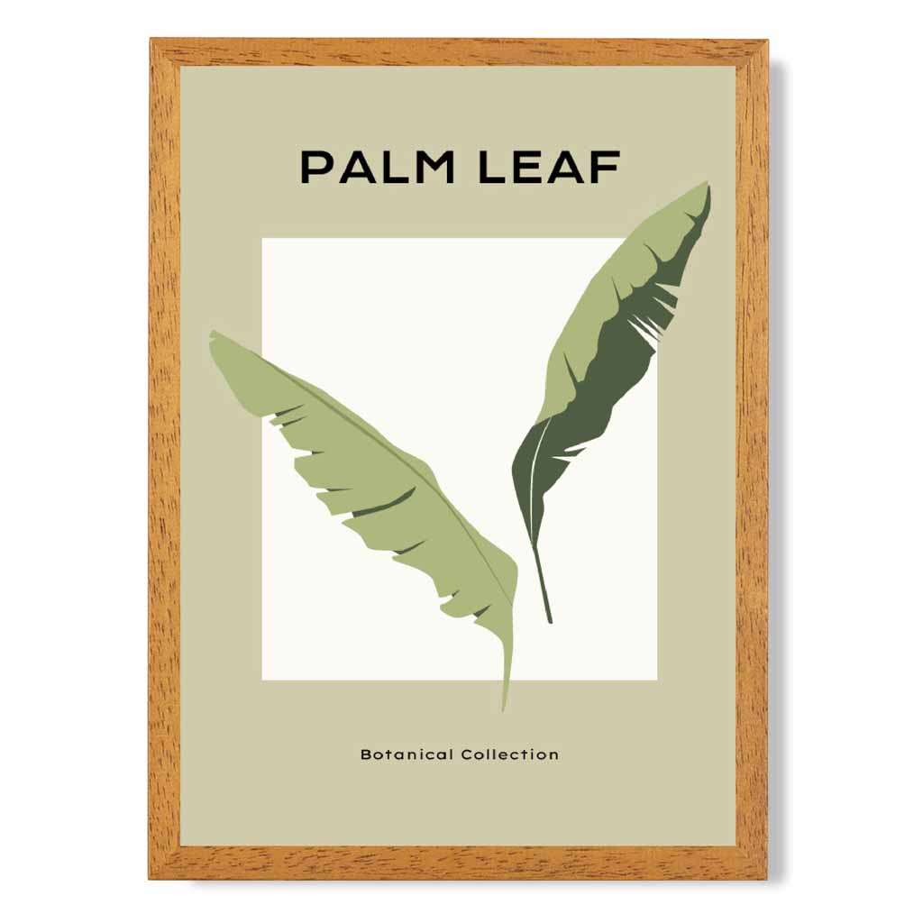 Minimal Tropical Green,  Palm Leaf Art Print | Wall Art Plaza UK