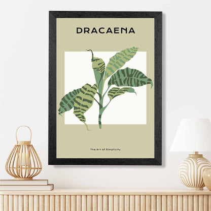 Minimal Tropical Green,  Dracaena Palm Art Print | Wall Art Plaza UK