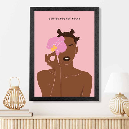 Modern Art Pink, Colourful Tropical Harmony Art Poster | Wall Art Plaza UK