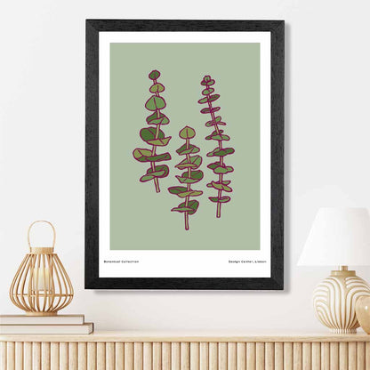 Vintage Floral Green,  Foliage Art Print | Wall Art Plaza UK