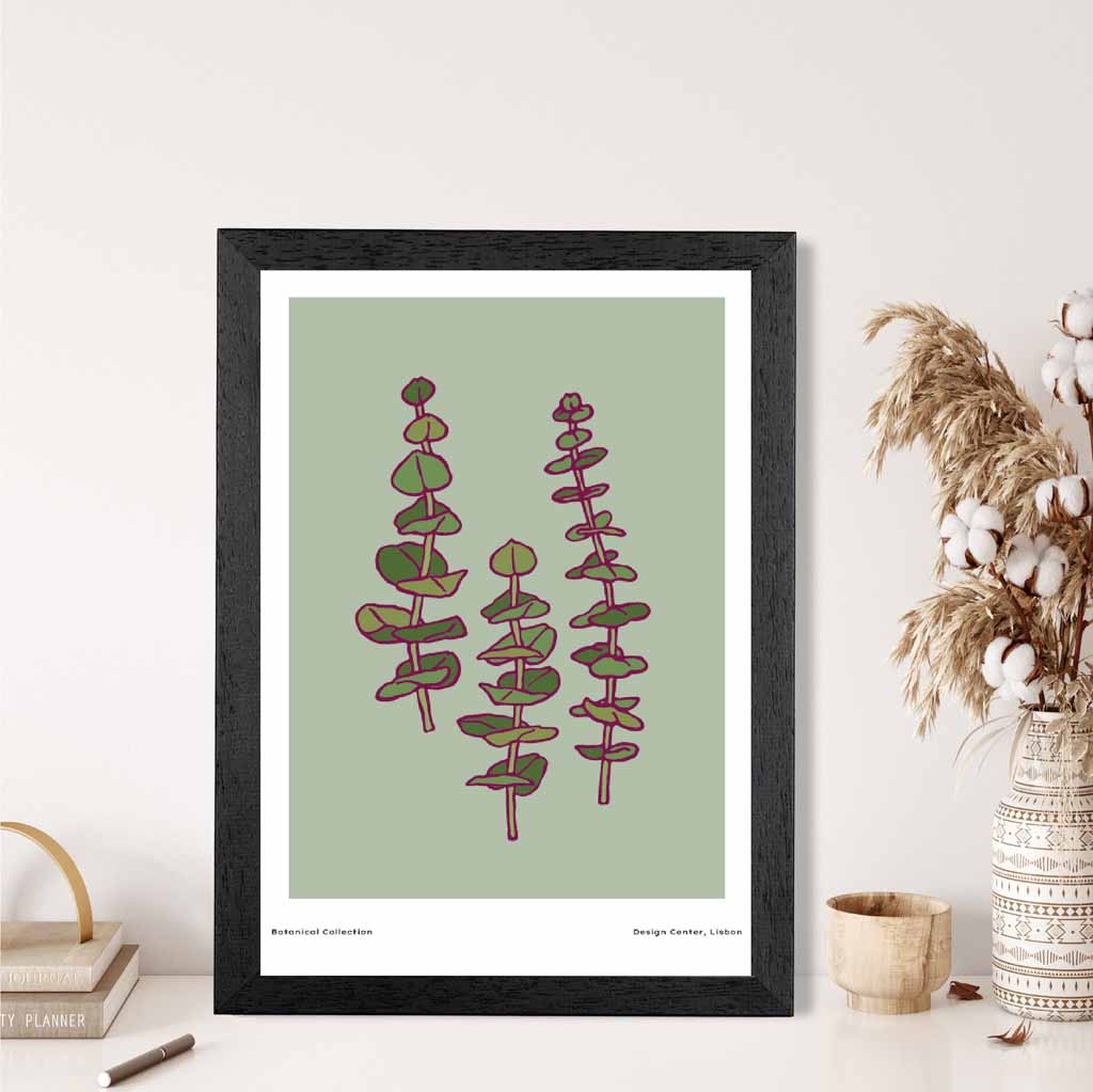 Vintage Floral Green,  Foliage Art Print | Wall Art Plaza UK