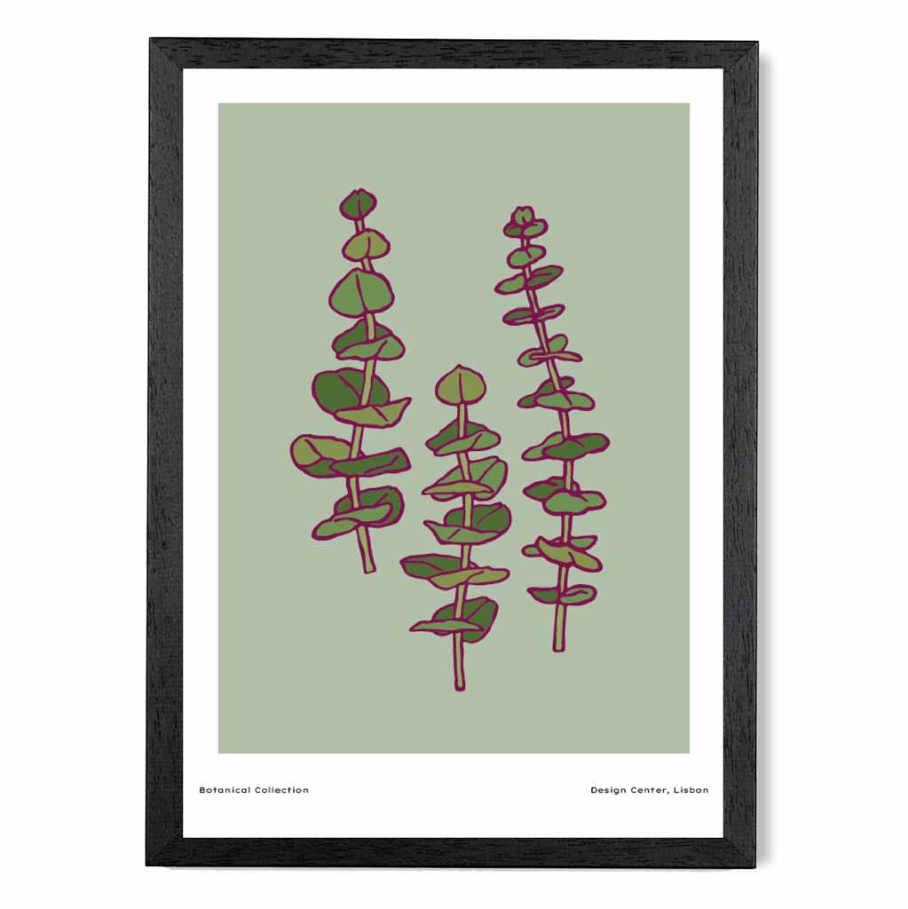 Vintage Floral Green,  Foliage Art Print | Wall Art Plaza UK