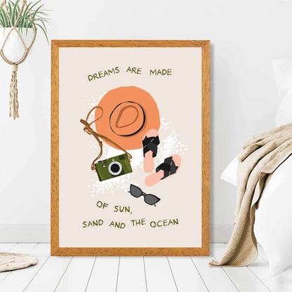 Dreams are Made of … Orange, Green Holiday  Art Print | Wall Art Plaza UK