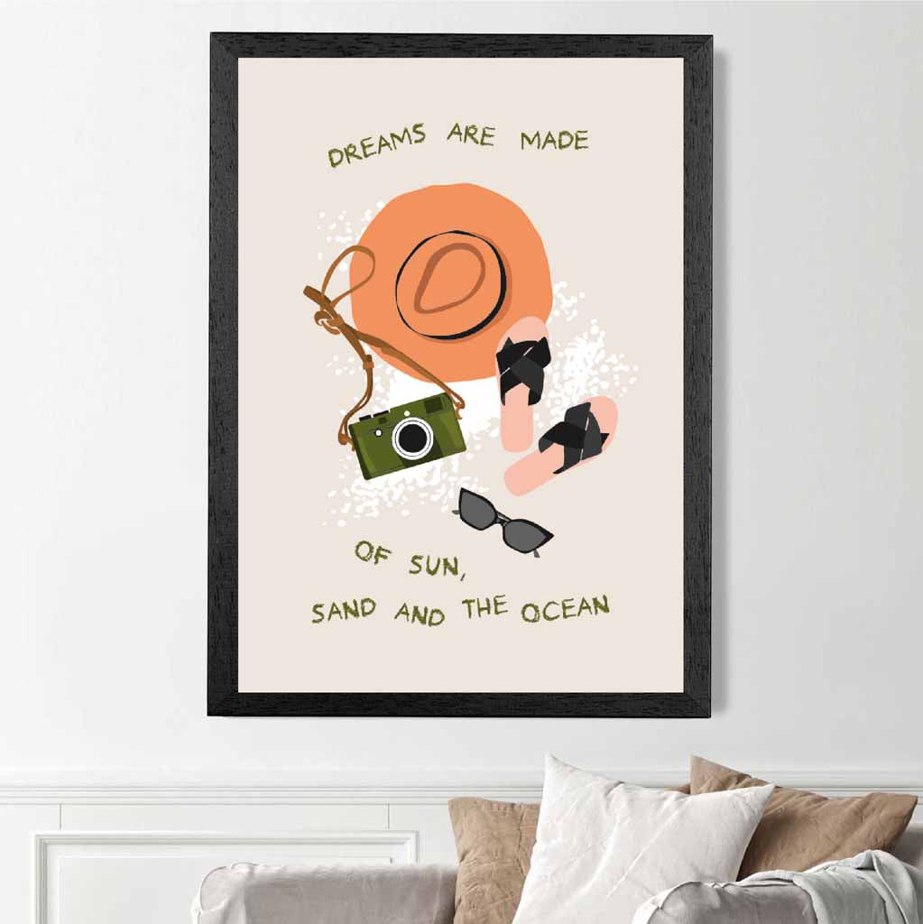 Dreams are Made of … Orange, Green Holiday  Art Print | Wall Art Plaza UK