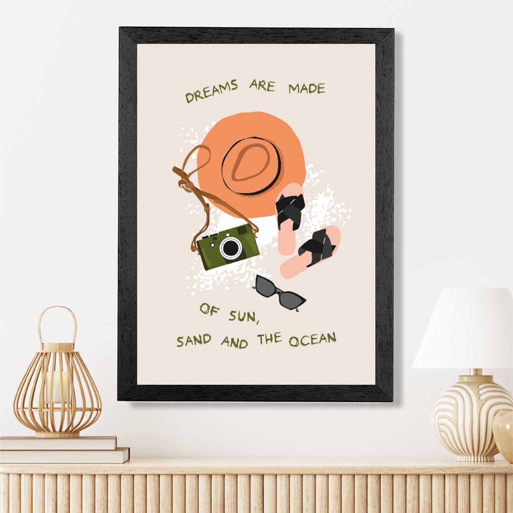 Dreams are Made of … Orange, Green Holiday  Art Print | Wall Art Plaza UK