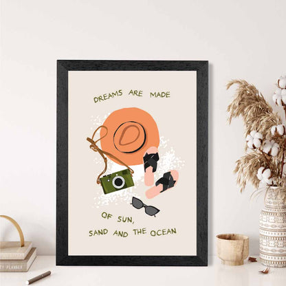 Dreams are Made of … Orange, Green Holiday  Art Print | Wall Art Plaza UK