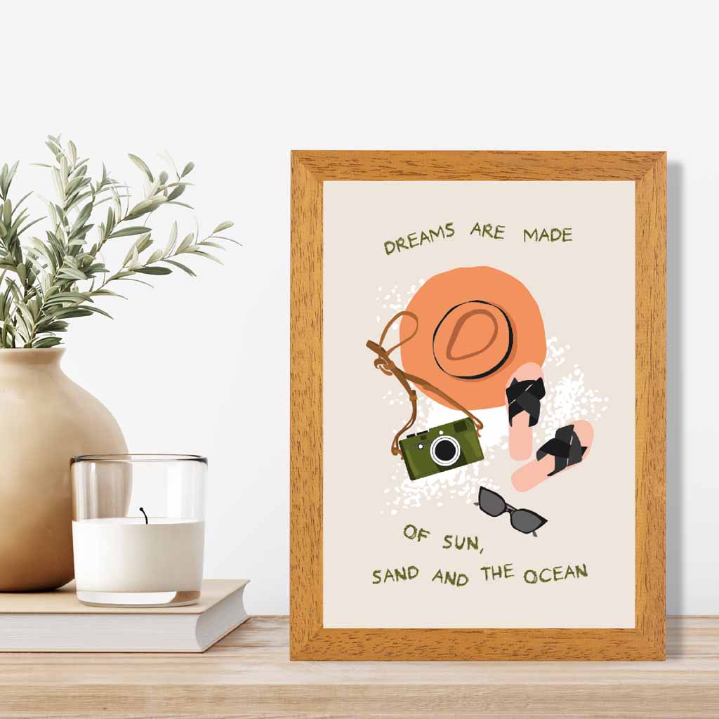 Dreams are Made of … Orange, Green Holiday  Art Print | Wall Art Plaza UK