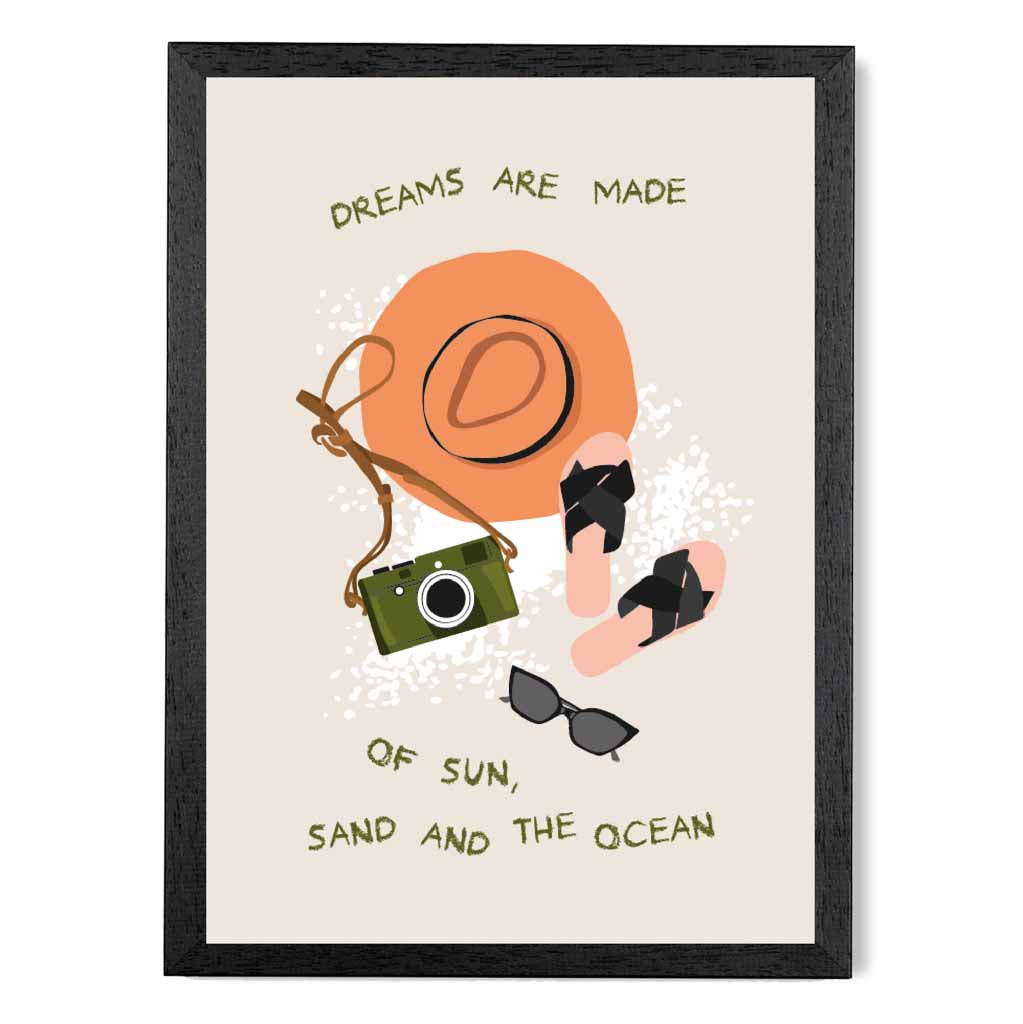 Dreams are Made of … Orange, Green Holiday  Art Print | Wall Art Plaza UK