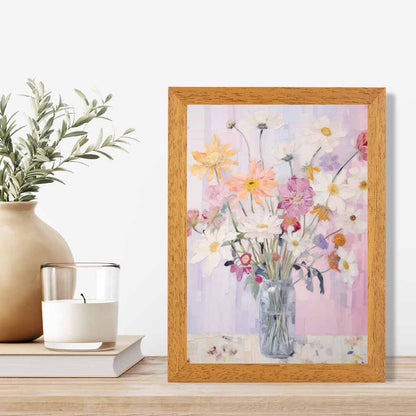 Pastel Floral Pink, Colourful Flowers  Art Poster | Wall Art Plaza UK