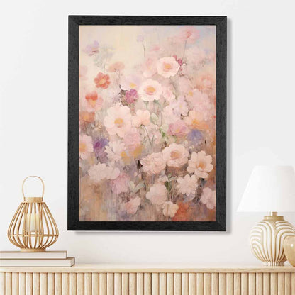 Vintage Pastel Pink, Pastel Flower Garden  Art Print | Wall Art Plaza UK
