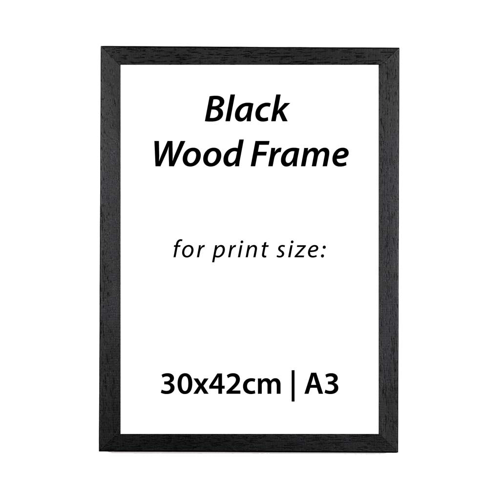 Black Picture Frame, 30x42 cm | A3