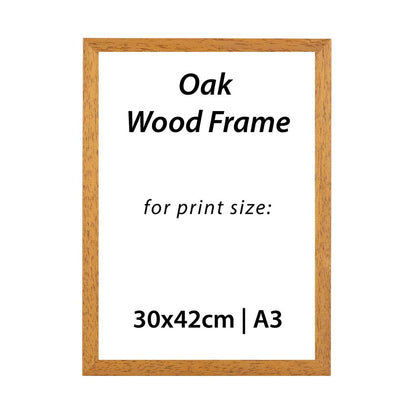 3 x A3 Oak Frame