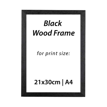 Black Picture Frame, 21x30 cm | A4