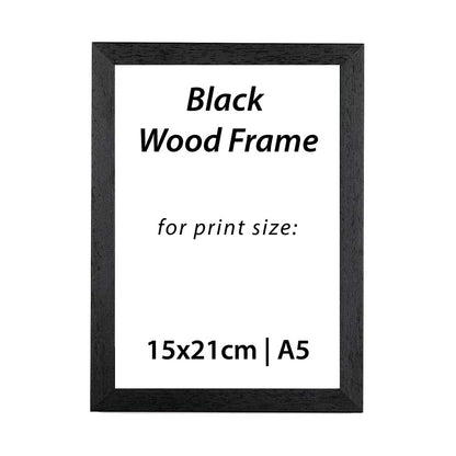Black Picture Frame, 15x21 cm | A5